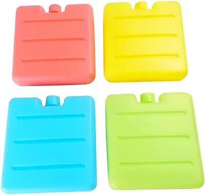 £5.25 • Buy 4 New Reusable Freezer Cool Blocks Ice Pack Cooler For Picnic Travel Lunch Box