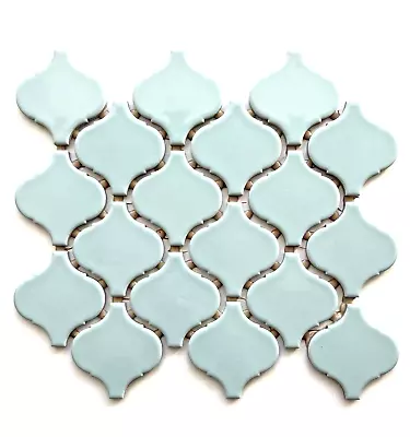 Turquoise Glossy Lantern Arabesque Porcelain Mosaic Tile Wall Floor Backsplash • $12.99