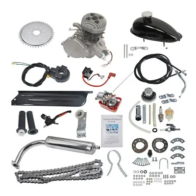 100cc 2-Stroke Bicycle Engine Kit Gas Motorized Motor Bike Full Set 50 Km/h • $104.79