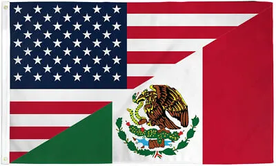 USA & Mexico Combination Flag 3x5ft USA & Mexico Combo Flag US/MEX 100D • $8.88