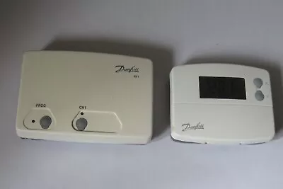 Danfoss RX1 Receiver And TP5000-RF  Wireless 5/2 Day Programmable Thermostat. • £9.95
