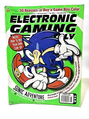 Electronic Gaming Monthly Video Game Magazine November 1998 #112 Sonic Adventure • $12.99