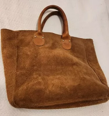 Vintage Brookstone Brown Suede Tote/Purse • $47