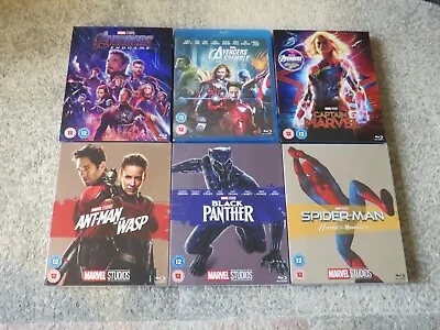 6 NEW & SEALED MARVEL STUDIOS Blu-Ray S SPIDER-MAN HOMECOMING CAPTAIN MARVEL + • £10.99