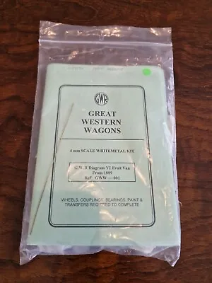 £19.99 • Buy GREAT WESTERN WAGONS Ltd Ed - OO 4mm - White Metal GWR FRUIT VAN KIT (Dia.Y2)