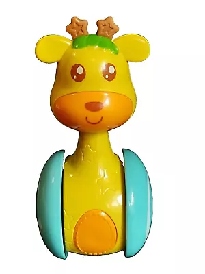 Giraffe Rocking Rattle - Wheels Moving Toy (153C) • $15.89