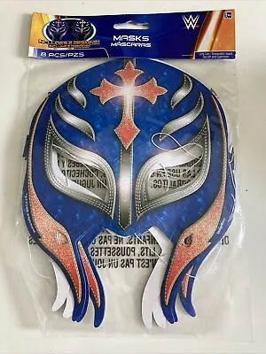 £5.59 • Buy Rey Mysterio WWE 2D Card Party Face Mask - Fancy Dress Offical 8 Pack Two Design