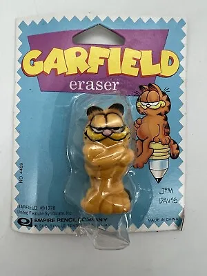 Vintage 1978 Empire Berol USA Garfield The Cat Figure School Eraser Figure • $14.99