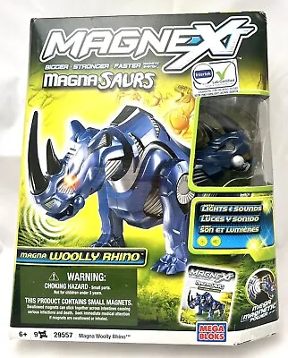 Mega Bloks Magnext Magnasaurs  Woolly Rhino 29557  Lights & Sounds RARE • $24.99