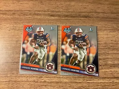 2023 Bowman Chrome U Football Jarquez Hunter 2 Card Lot #20 Auburn Tigers • $2.99