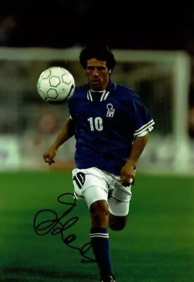 £39.95 • Buy Gianfranco Zola Signed 12X8 Photo Genuine Autograph Italy ITALIA AFTAL COA (1429