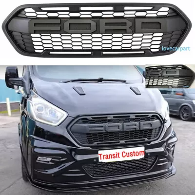 Grille For 2018-2023 Ford Transit Custom Grill Raptor Style Upgrade Mesh Black • £155.79