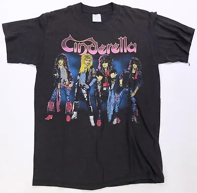 Rare Vintage SPRING FORD Cinderella Night Songs World Tour 1986 T Shirt 80s SZ L • $99.99