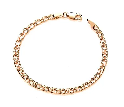 9ct Yellow Gold Baby Double Curb Bracelet 6.5 INCH - Children's / Kid's • £89.95