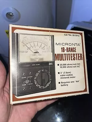 Vintage Micronta Radio Shack 22-201U Analog Multimeter 18 Range Multitester • $34.19