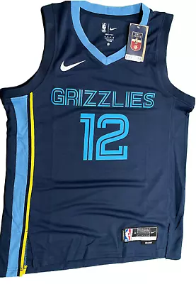 100% Authentic Ja Morant #12 Memphis Grizzlies Nike Swingman Icon Jersey M L • $39.99