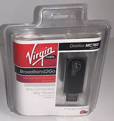 Virgin Mobile Ovation MC760 3G Broadband2Go USB Device *New Sealed* • $18.99