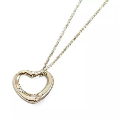 TIFFANY & Co Elsa Peretti Open Heart 15mm Sterling Silver 925 Necklace Pendant • $89.99
