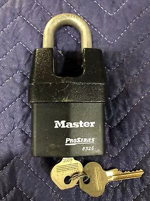 Master Lock Pro Series 6325 Guarded Shackle Padlock Hardened Weather Pre-owned • $25