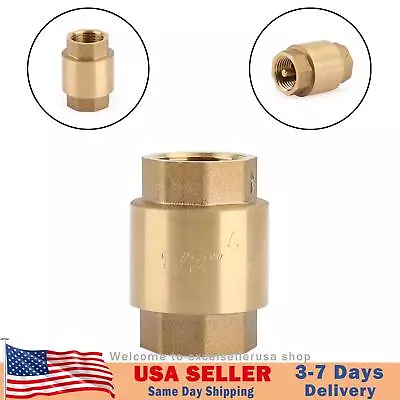 DN15 1/2  NPT In-Line Check Valve Brass Spring Loaded Inline 200PSI • $11.89