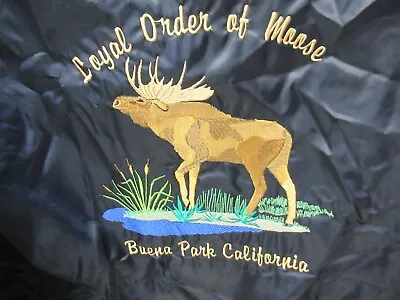 Shiny Embroidered Royal Order Moose Club Buena Park Ca Jacket Men's XL Don • $35