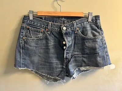 Levis 501 Womens Cut Off Shorts W34 • £9.99