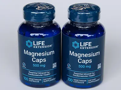Magnesium 500 Mg 2X100 Capsules Life Extension • $19.56
