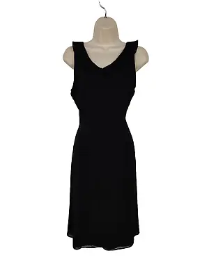 Bnwt Womens Mexx Uk 10 Black Sleeveless Pleated Trim Occasion Formal Party Dress • £19.99