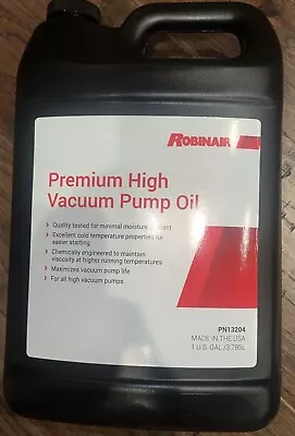 Robinair 13204 Premium High Vacuum Pump Oil - 1 Gallon • $49.99