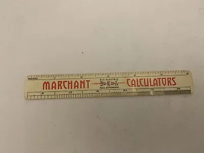 1942 Marchant Calculators Celluloid Advertising Ruler Calendar • $10