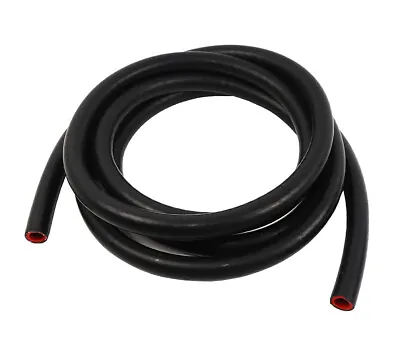 10ft 1-Ply Reinforced 13mm 1/2  ID High Temperature Silicone Heater Hose BLACK • $29.99