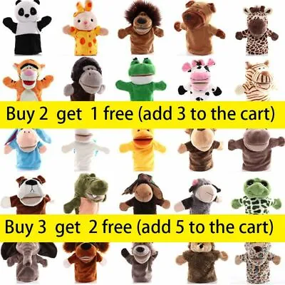 Animal Wildlife Hand Glove Puppet Super Soft Plush Puppets Kid Children Toy Xmas • £6.92