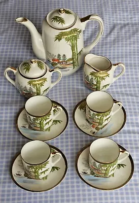 £48 • Buy Vintage Tea Set Ritz China Hand Painted Japanese Lithopane Geisha Girl  Pic Cups