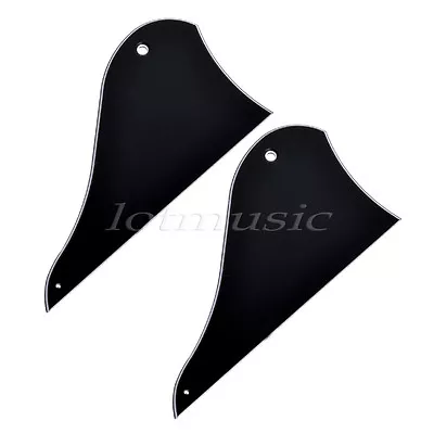 2 Pcs Mandolin Guitar Pickguard Scratch Plate Sheet 3Ply Black PVC • $8.99