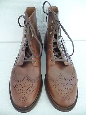  NEW MENS J.CREW LUDLOW  LEATHER WING TIP BOOTS SZ 10ENGLISH TANc8878  • $329