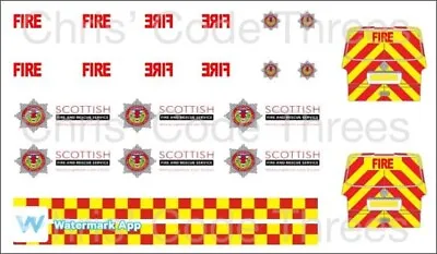 Code 3 Adhesive Vinyl Decal Suit Oxford Diecast 1/76 Van - Scottish Fire Service • £7.50