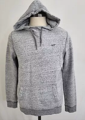 Hollister Mens Funnel Neck Hoodie Gray Sweatshirt Sz  Med Front Pocket • $12.32