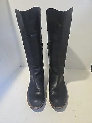 Ugg Women's Black Leather Boots Size 7.5 M • $33.44