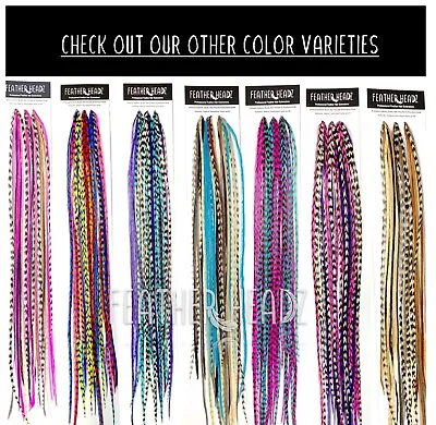 21 Pcs. Feather Hair Extensions 10 -14  + DIY Kit Whiting Farms-Color Of Choice • $38.99