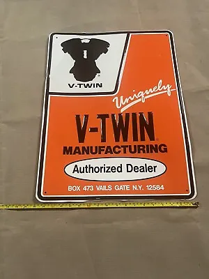 Vintage V-Twin Manufacturing Authorized Dealer Sign Motorcycle Harley Davidson • $45