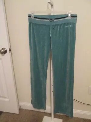 VERTIGO Paris $140 AQUA Blue/Green Velour Pull-On- Pants Size Large *NWT* • $49.99