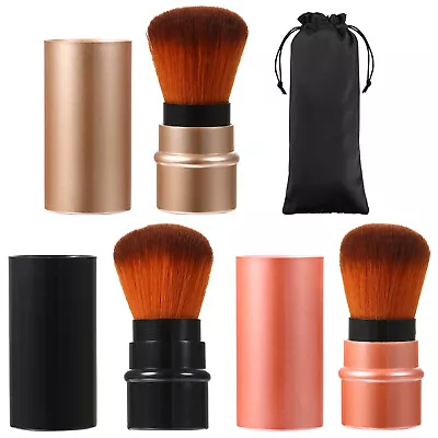 3pcs Travel Retractable Blush Kabuki Foundation Cosmetics Powder Makeup Brushes • $9.89