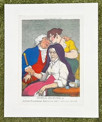 £35 • Buy Medical Dispatch  Thomas Rowlandson Medical Caricature