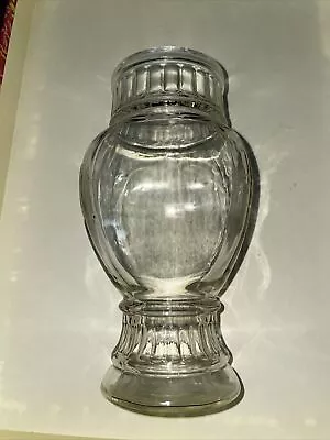 Sale‼️Vtg Dakota Drugstore Candy Jar Clear Glass Apothecary Style NO Lid • $15