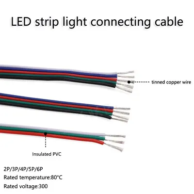LED Connector Wire 2/3/4/5/6 Pin Light Bar Connector Cable Tinned Copper Cable • $8.20