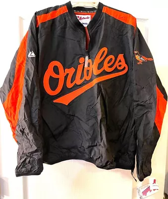 New W/ Tags Mens Womens Baltimore Orioles Majestic Authentic Jacket Size Medium • $29.99
