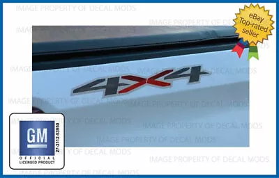 $22.96 • Buy Set Of 2 - 2022 4x4 Decals Stickers Parts Chevy Silverado Red Gray GM FG5A1