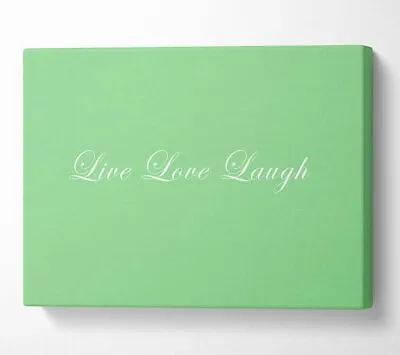 £18.99 • Buy Love Quote Live Love Laugh 2 Green Canvas Wall Art Home Decor Large Print