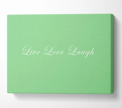£21.99 • Buy Love Quote Live Love Laugh 2 Green Canvas Wall Art Home Decor Large Print