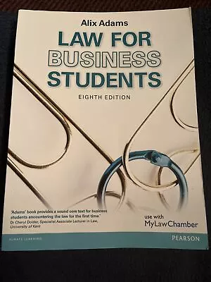 Law For Business Students By Alix Adams (Paperback 2014) • £10